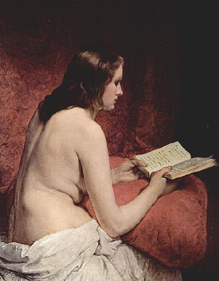 Francesco Hayez Odaliske mit Buch